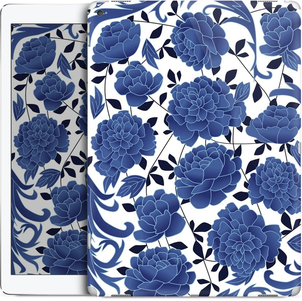 Blue flowers iPad Skin