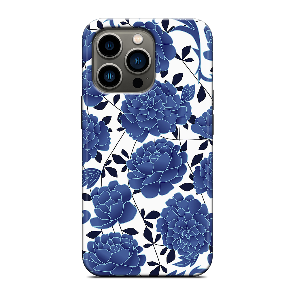 Blue flowers iPhone Case