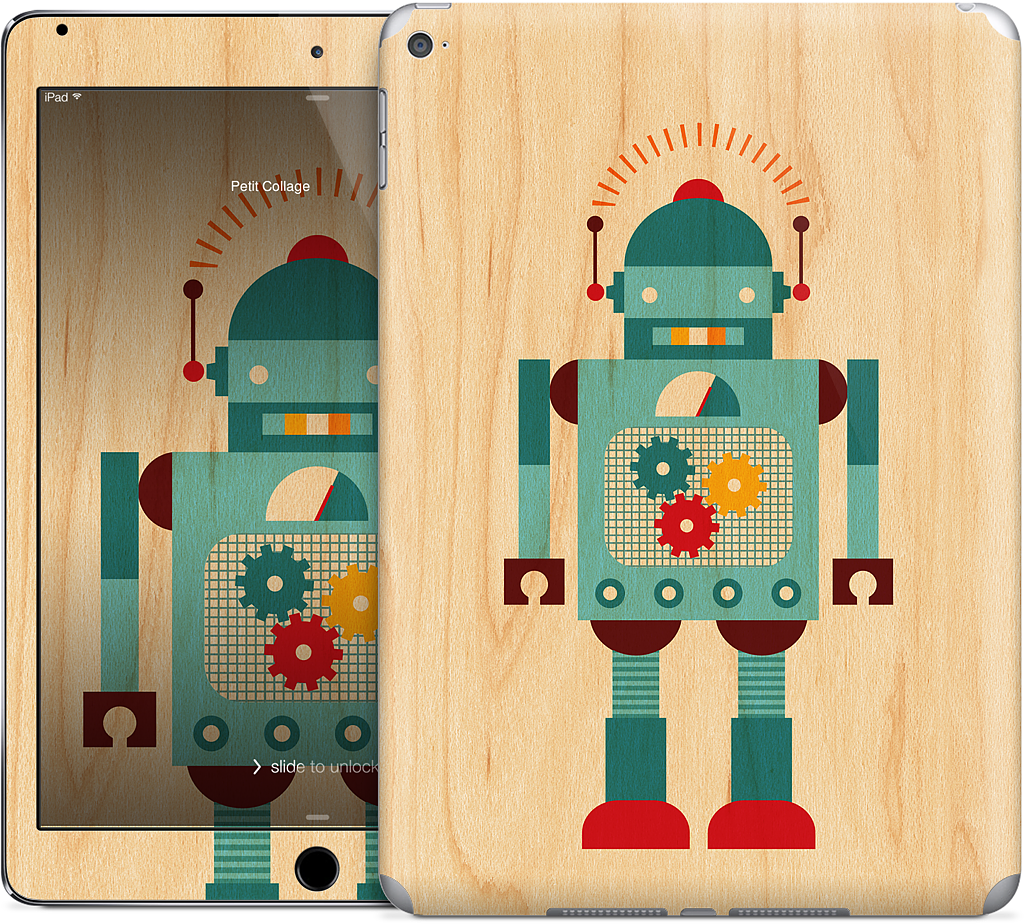 Blue Robot iPad Skin