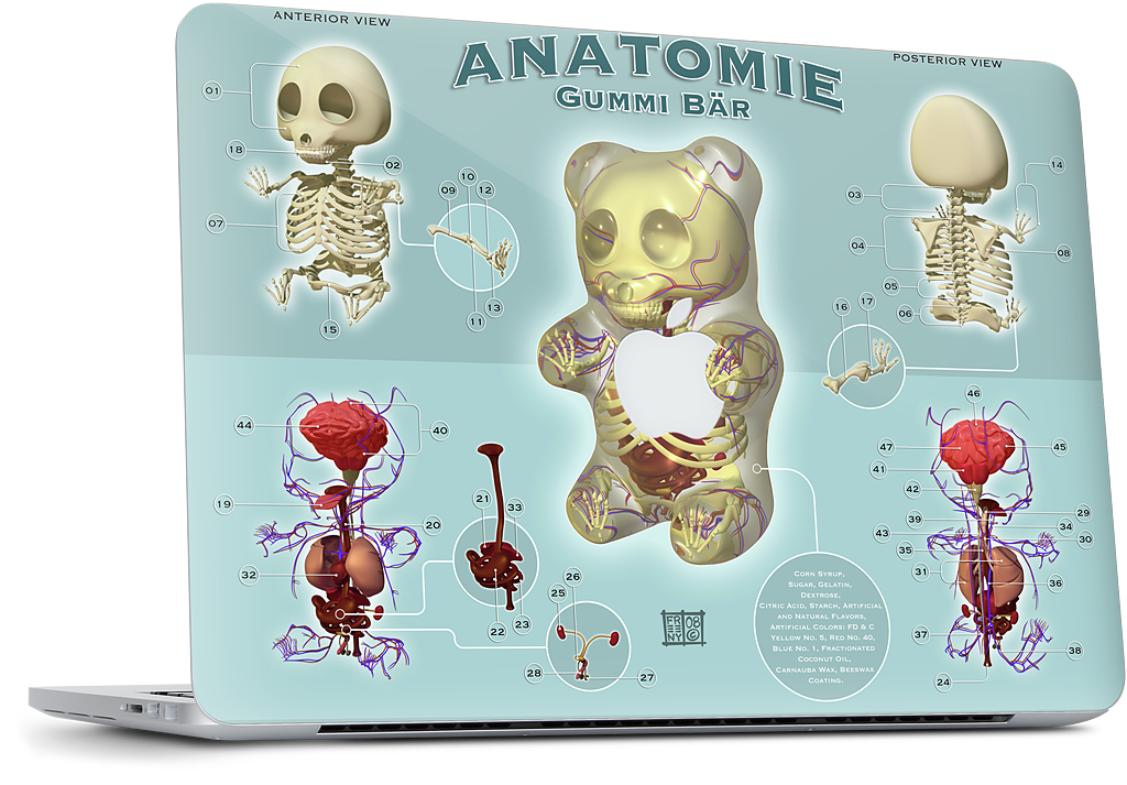 Gummi Anatomie MacBook Skin