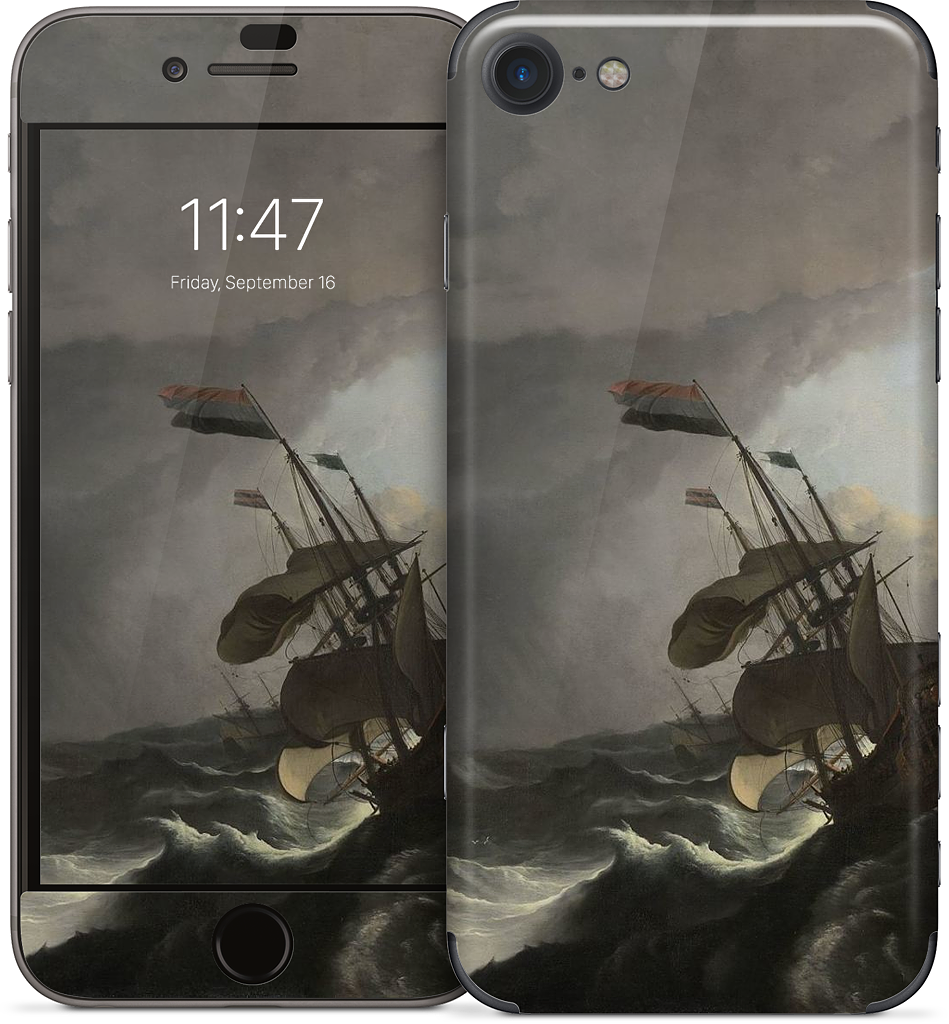 Warships During a Storm iPhone Skin