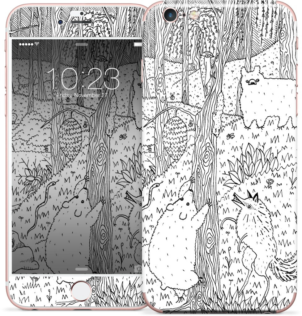 Diurnal Animals of the Forest iPhone Skin