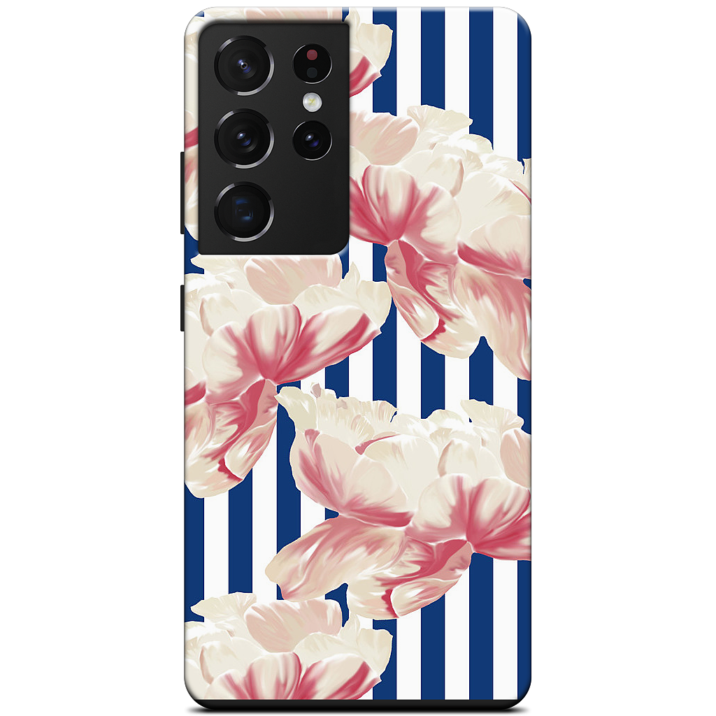 Stripe Floral Samsung Case