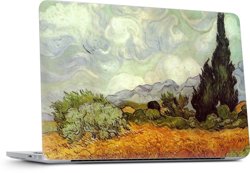 A Wheatfield with Cypresses MacBook Skin