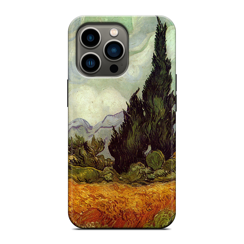 A Wheatfield with Cypresses iPhone Case