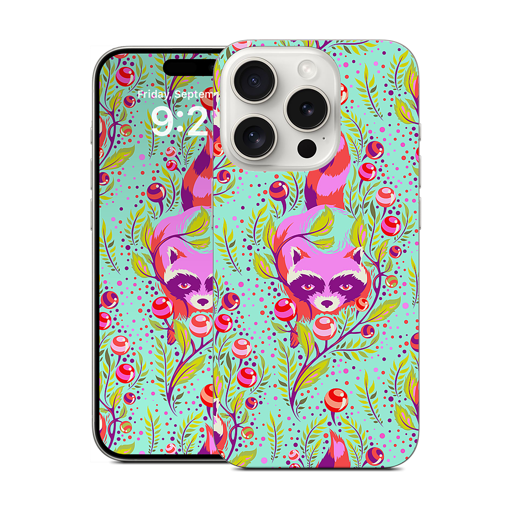 Raccoon Poppy iPhone Skin