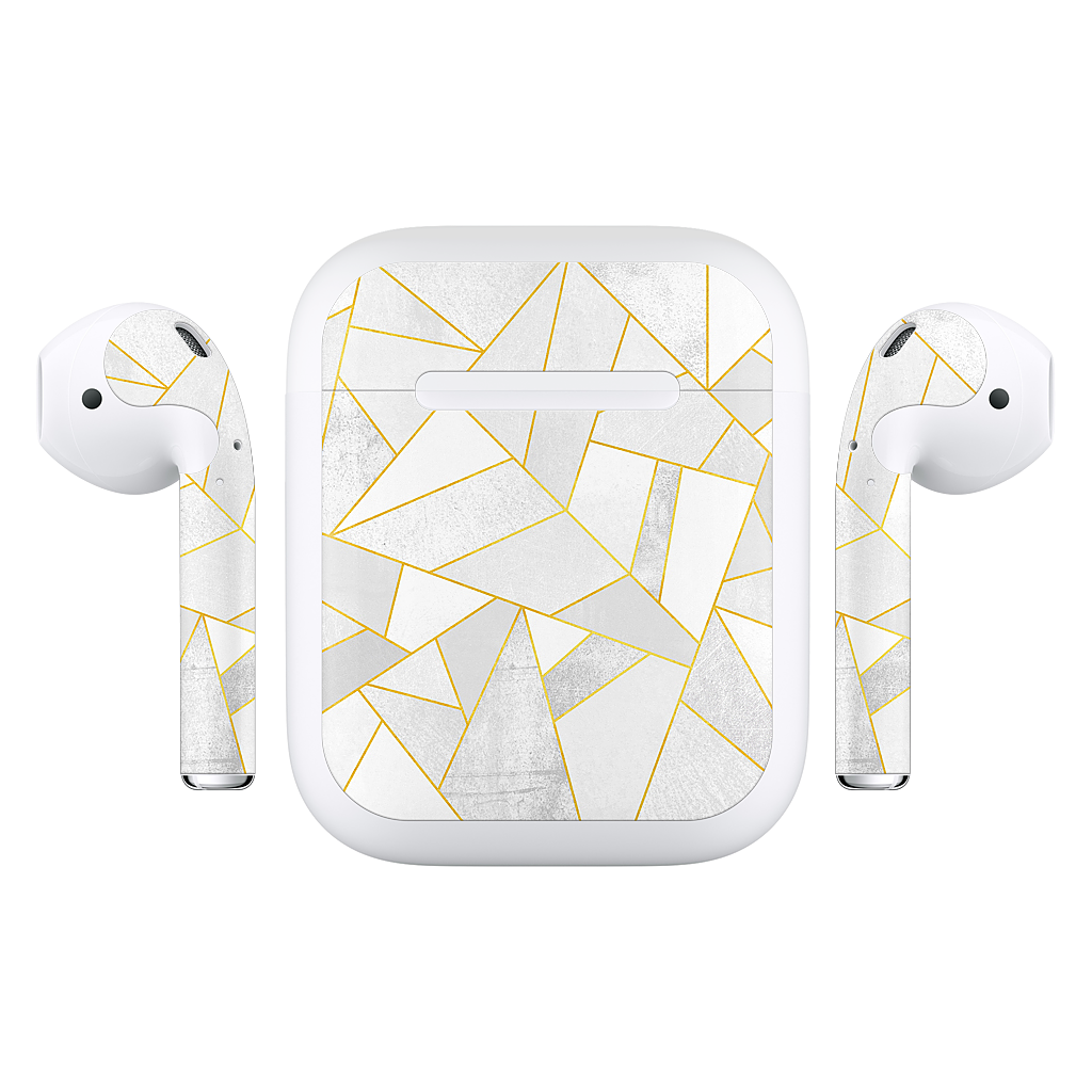 White Stone / Golden Lines AirPods