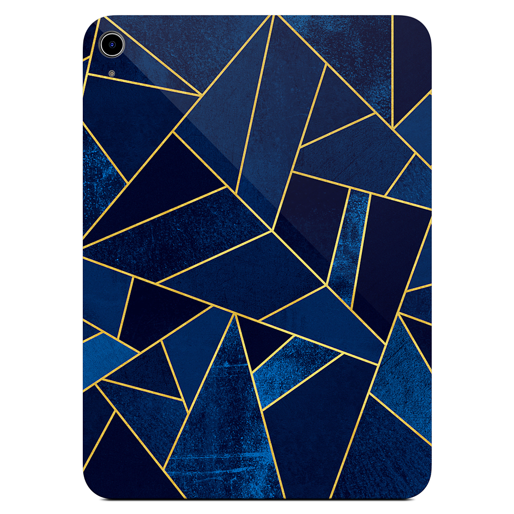 Blue Stone / Gold Lines iPad Skin