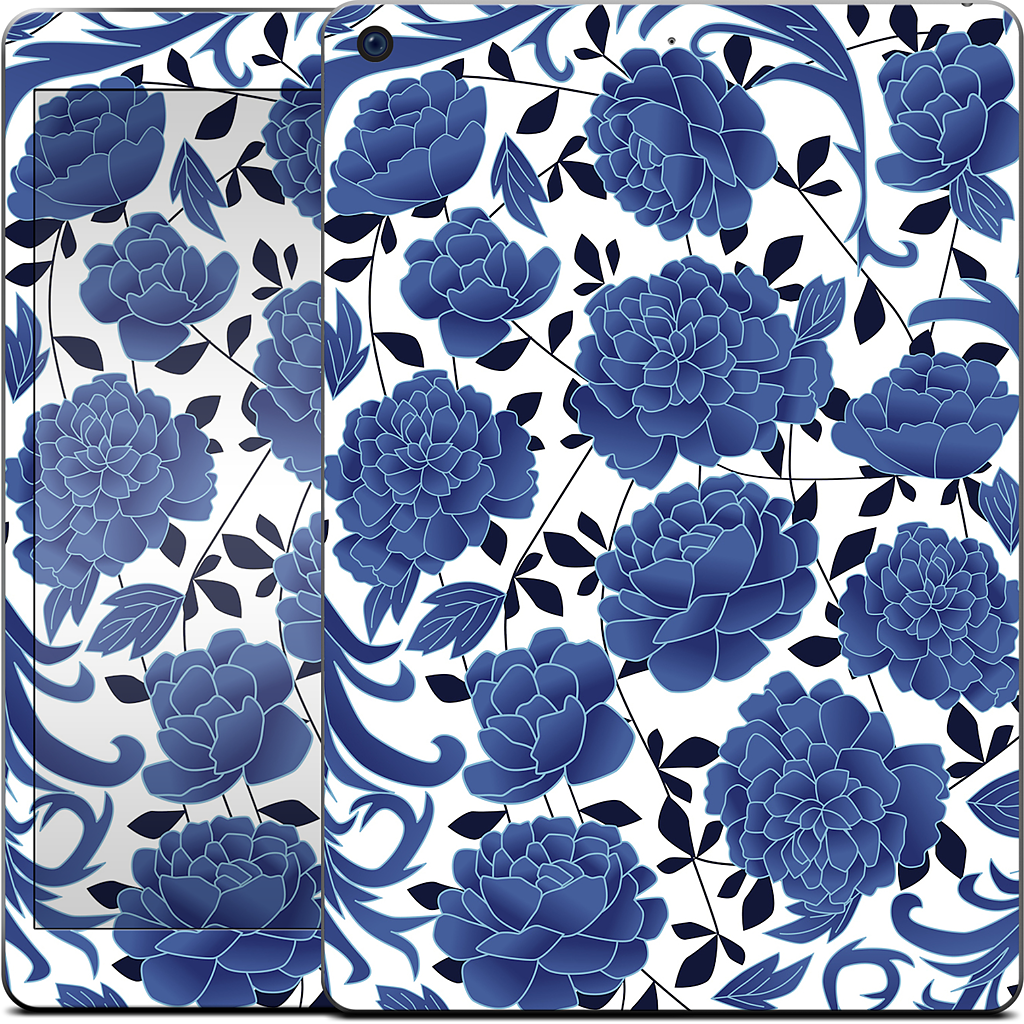 Blue flowers iPad Skin