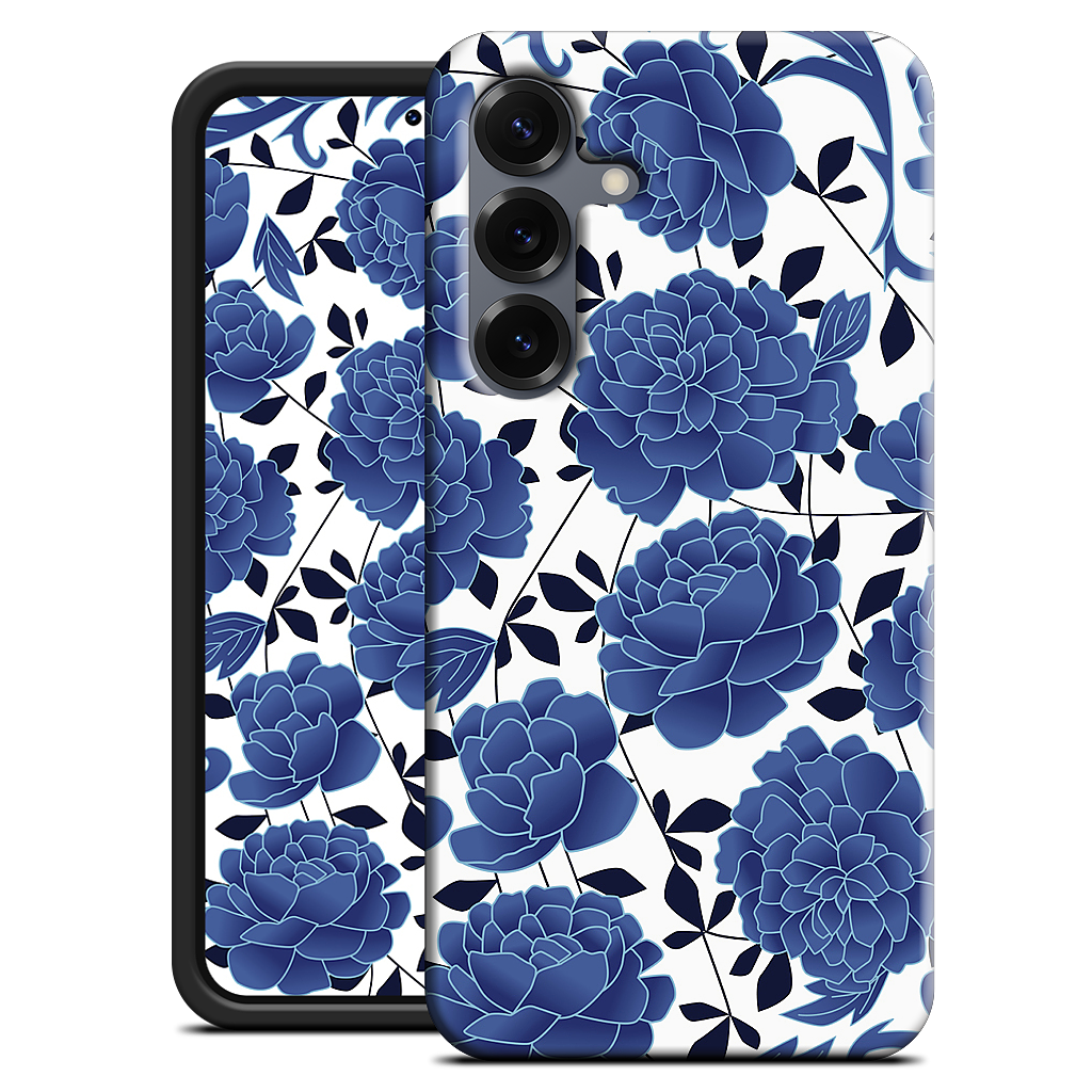 Blue flowers Samsung Case