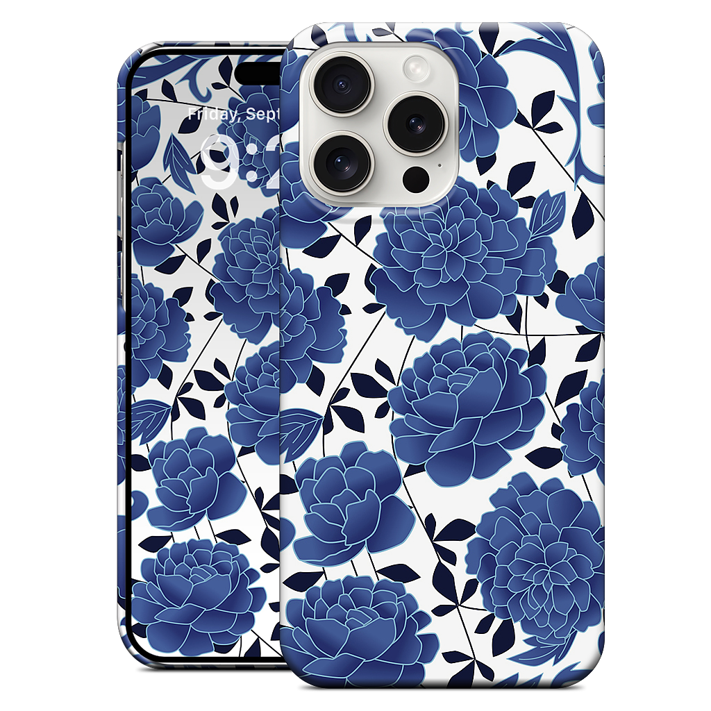 Blue flowers iPhone Case