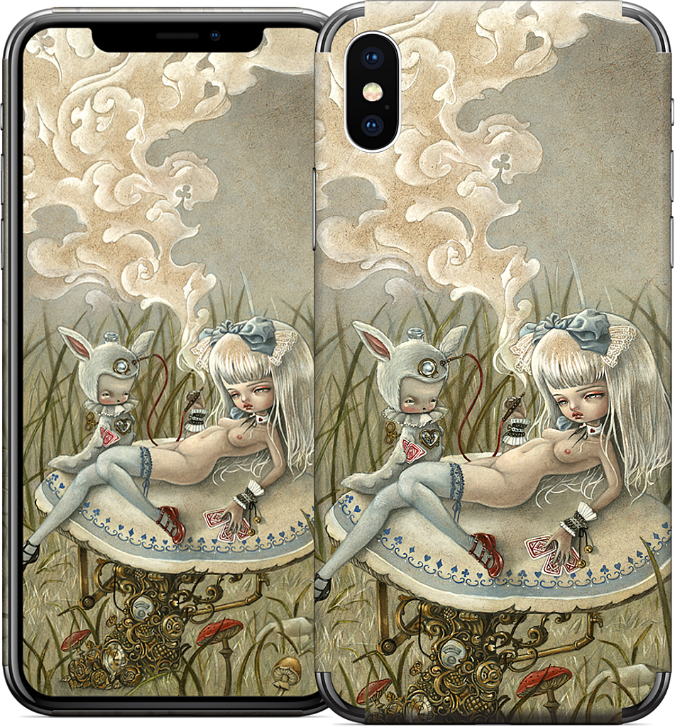 Alice and the Caterpillar iPhone Skin