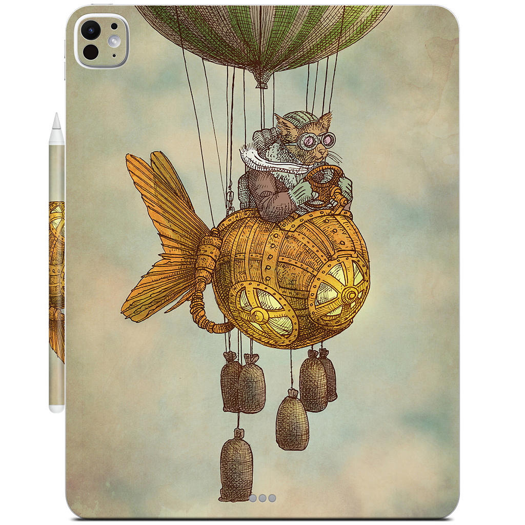 Around The World In A GoldfishFlyer iPad Skin