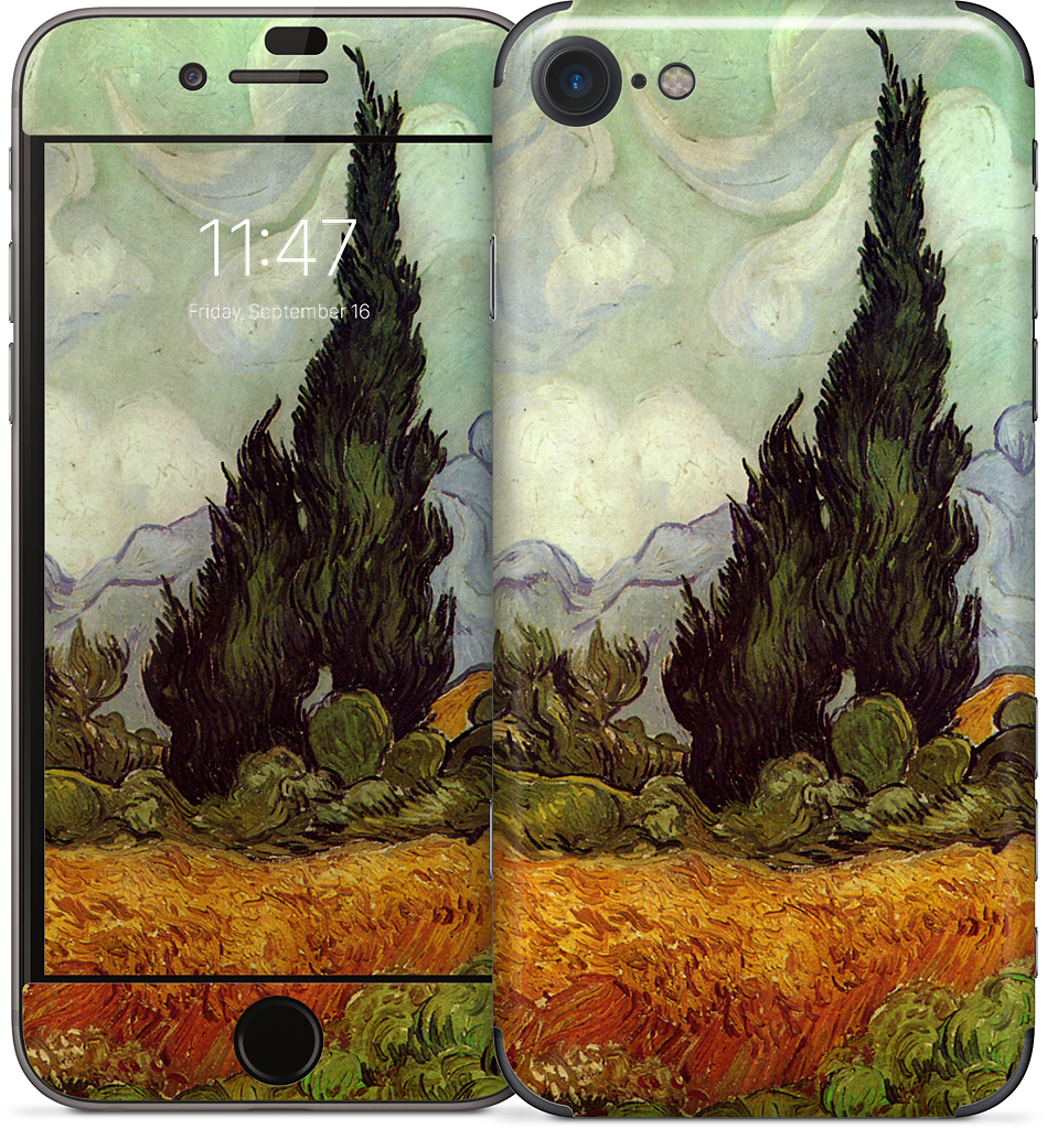 A Wheatfield with Cypresses iPhone Skin