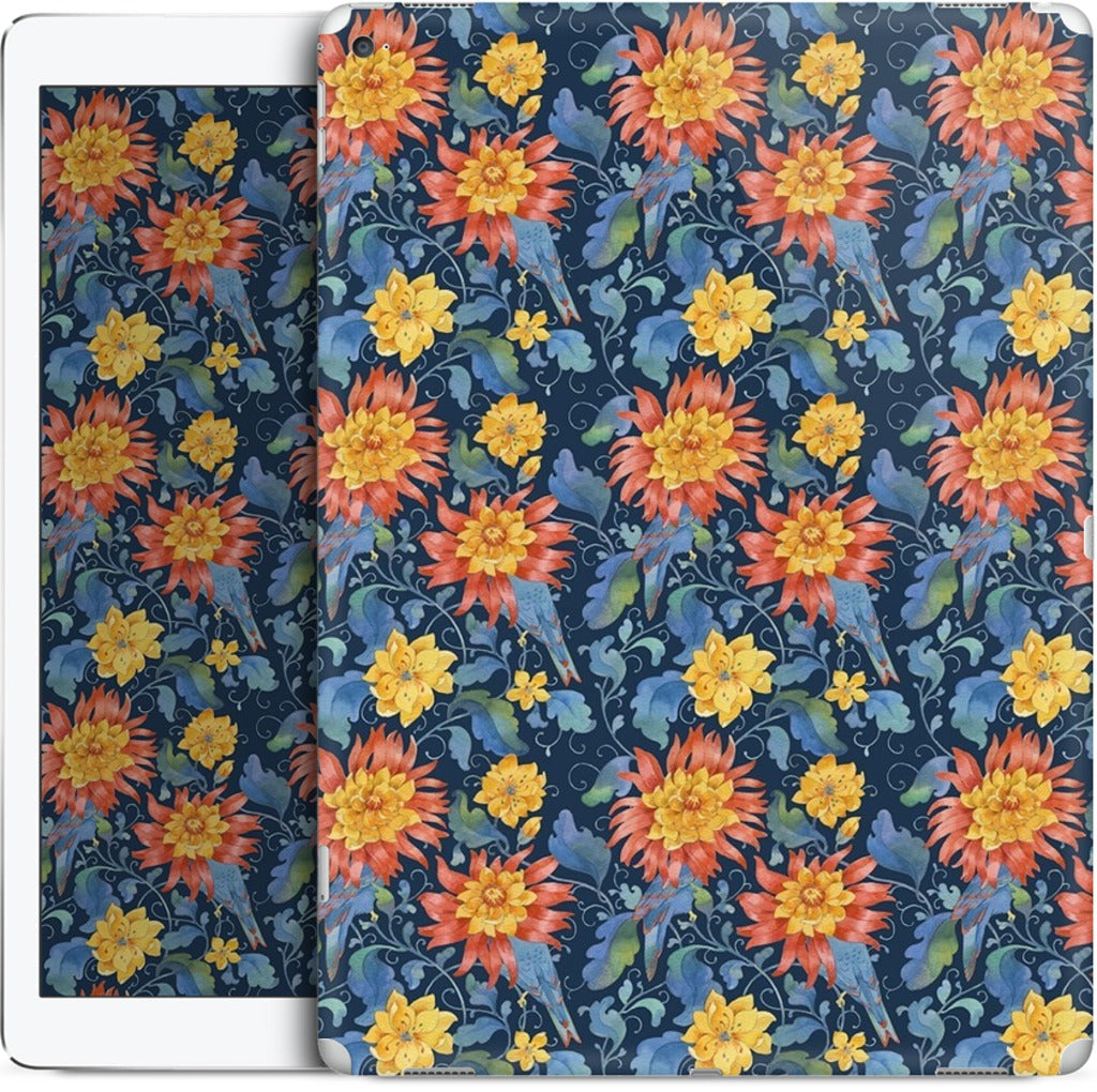 Blue Bird Pattern iPad Skin