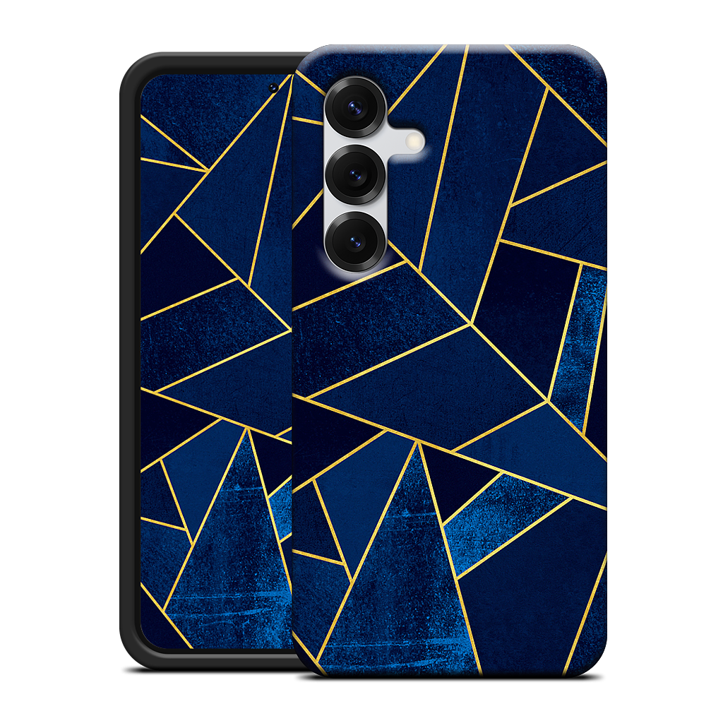 Blue Stone / Gold Lines Samsung Case