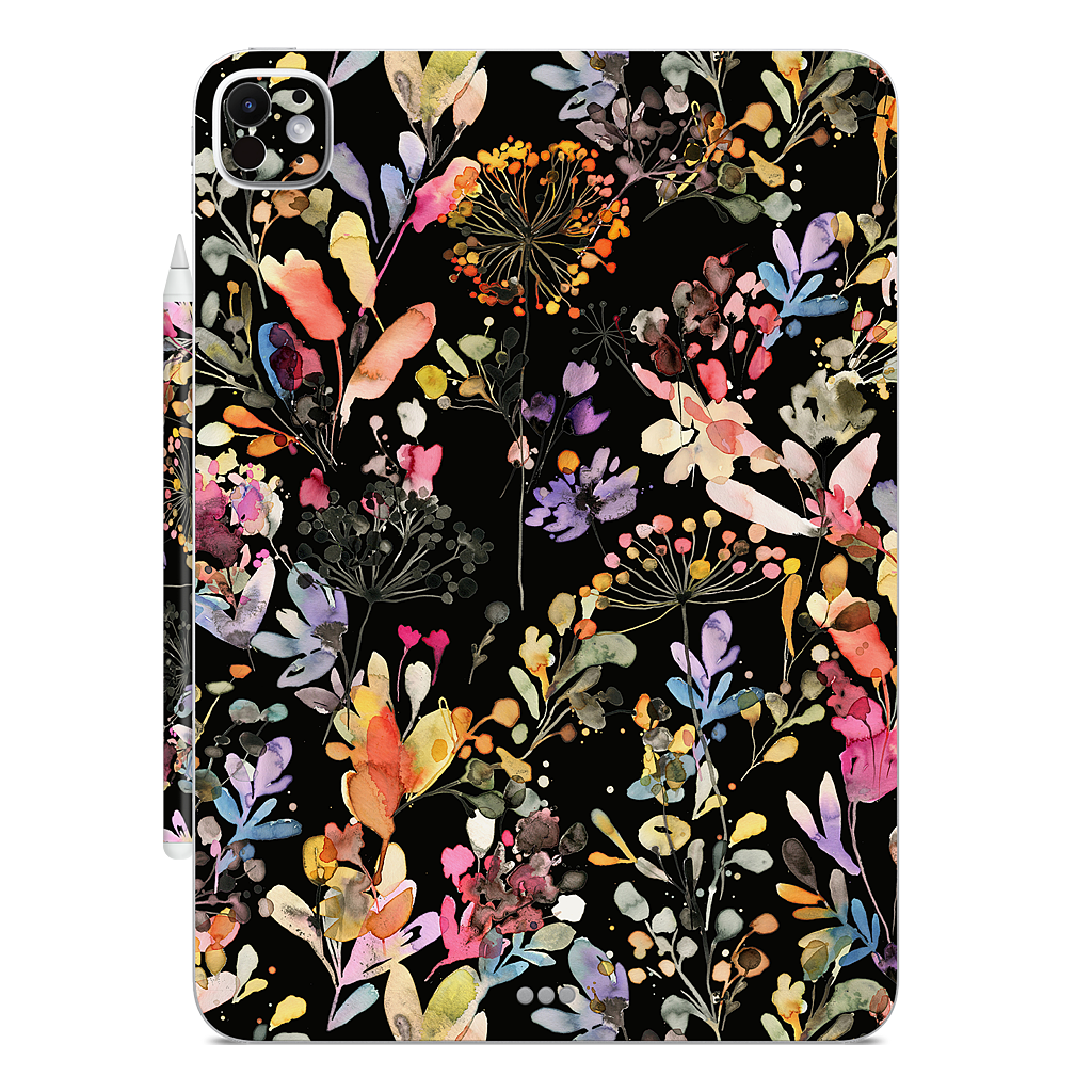 Wild Grasses (Black) iPad Skin