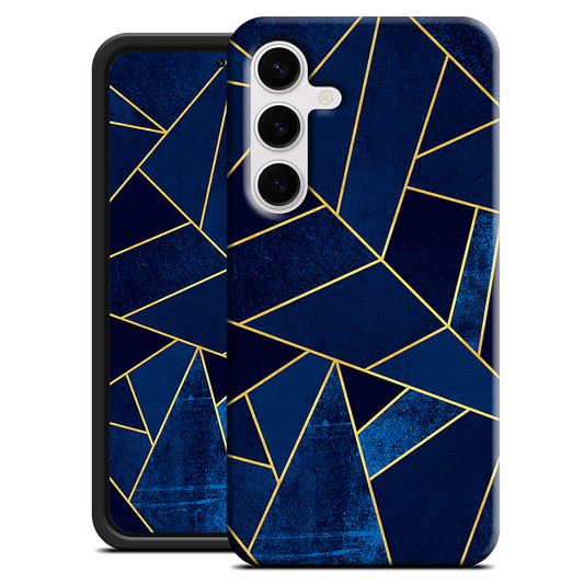 Blue Stone / Gold Lines Samsung Case