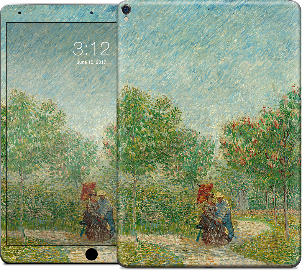 Garden with Courting Couples iPad Skin