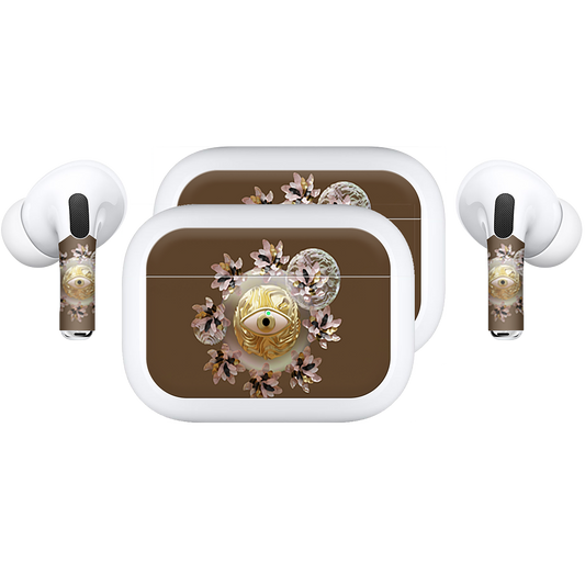 Golden Flowers AirPods