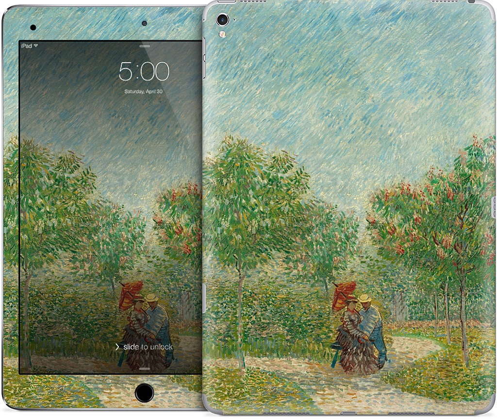 Garden with Courting Couples iPad Skin