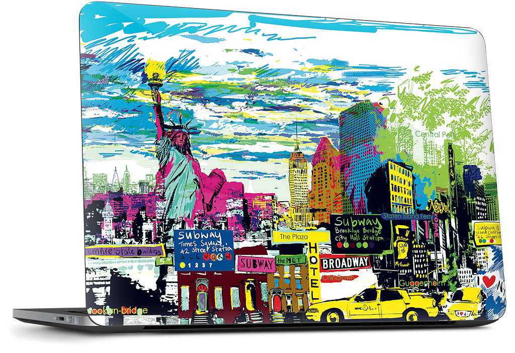 New York Skyline Dell Laptop Skin