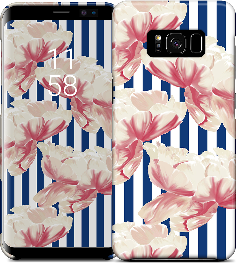 Stripe Floral Samsung Case