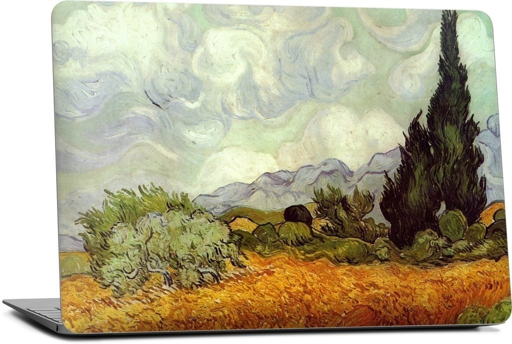 A Wheatfield with Cypresses MacBook Skin