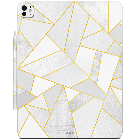 White Stone / Golden Lines iPad Skin