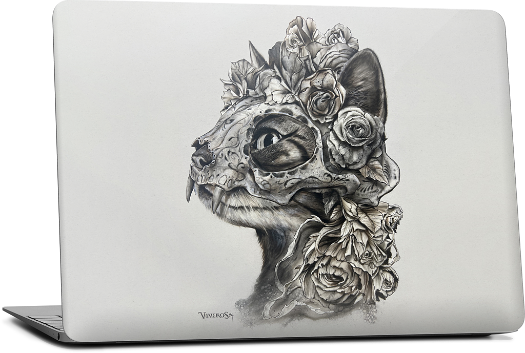 Muerte Cat  MacBook Skin