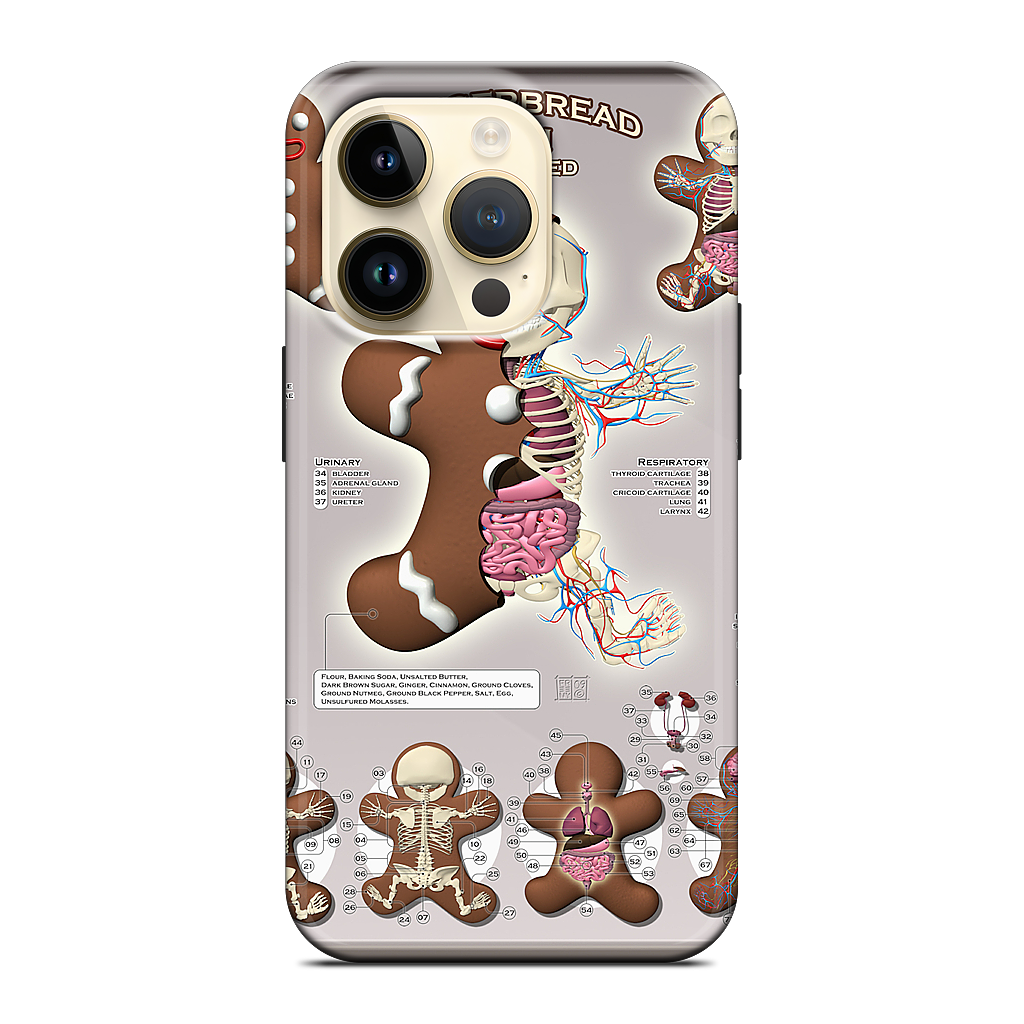 Gingerbread Man Dissected iPhone Case