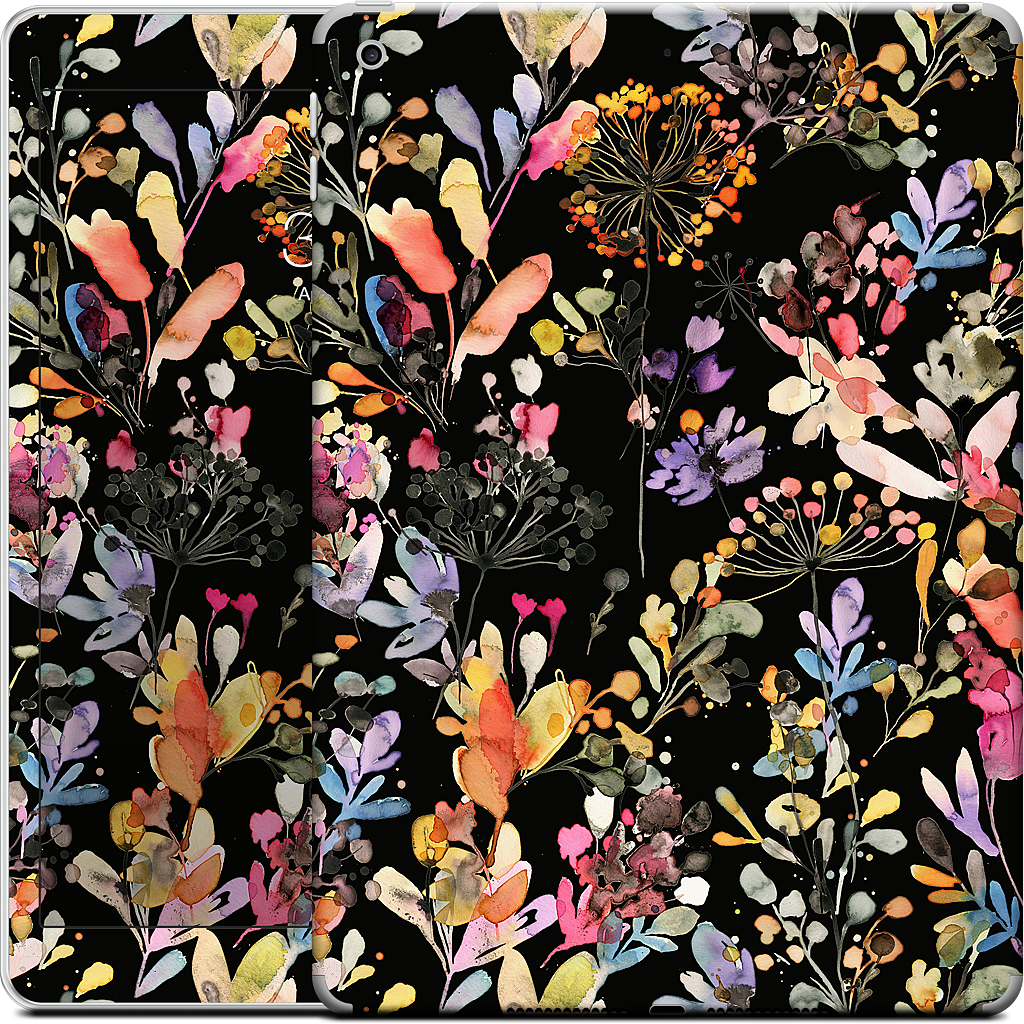 Wild Grasses (Black) iPad Skin