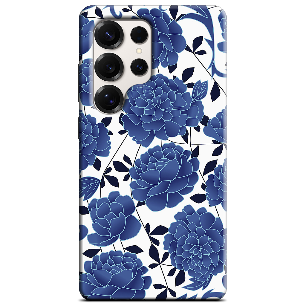 Blue flowers Samsung Case