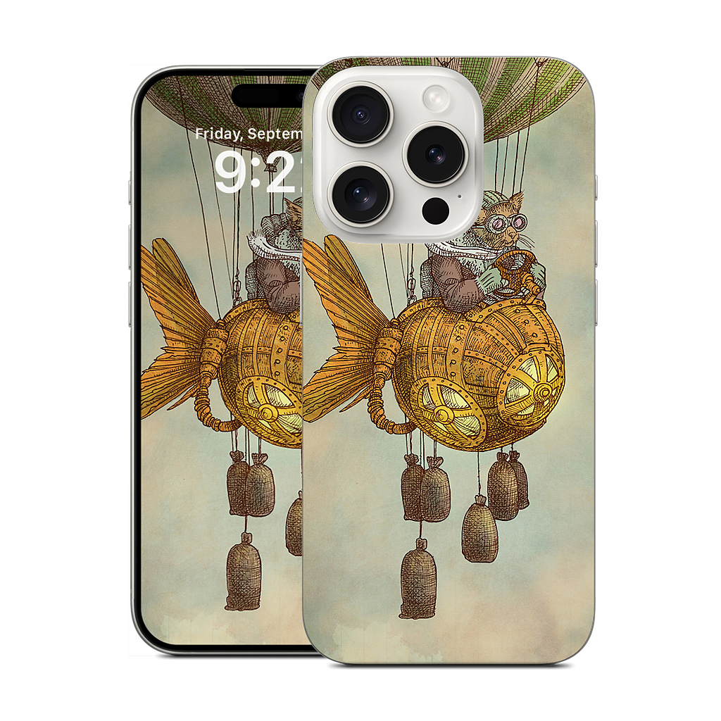 Around The World In A GoldfishFlyer iPhone Skin