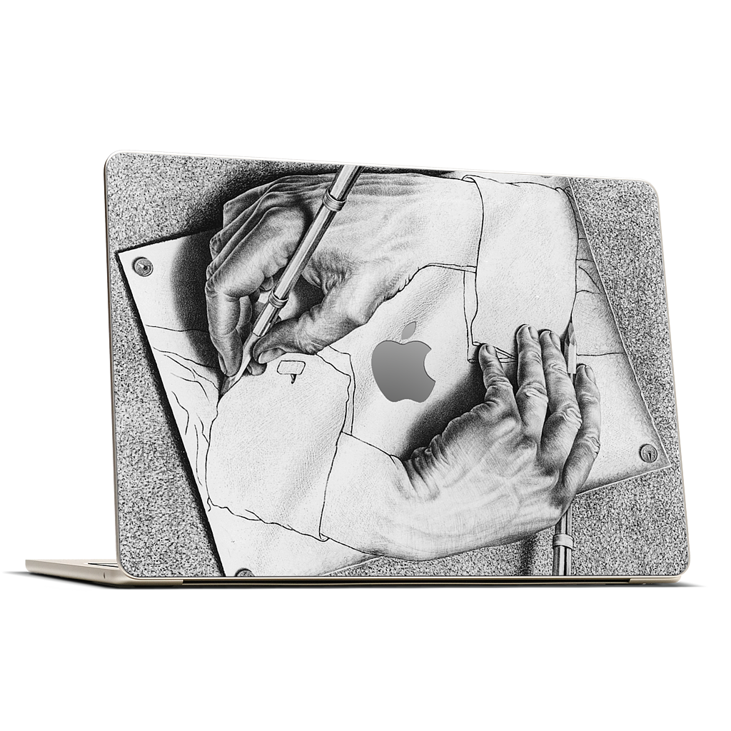 Drawing Hands MacBook Skin