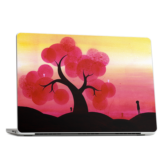 Red Blossoms MacBook Skin