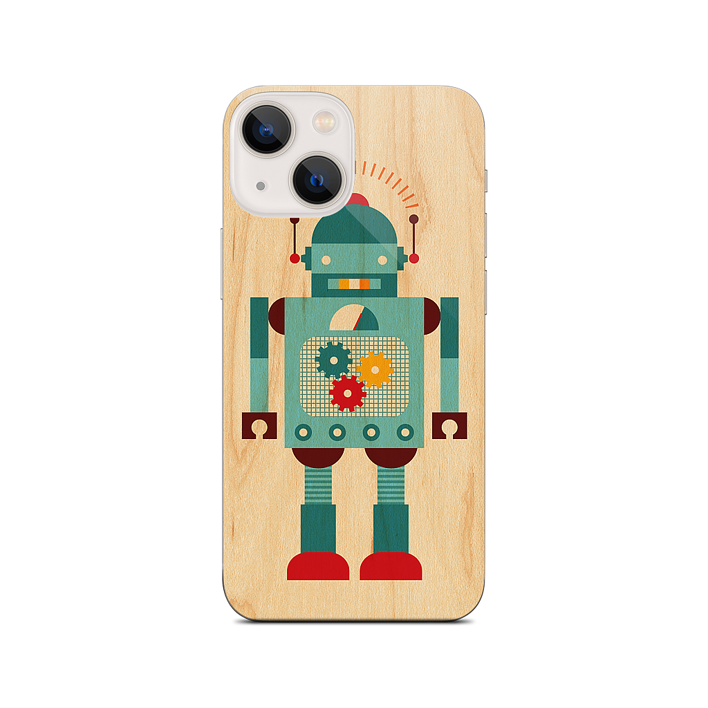 Blue Robot iPhone Skin