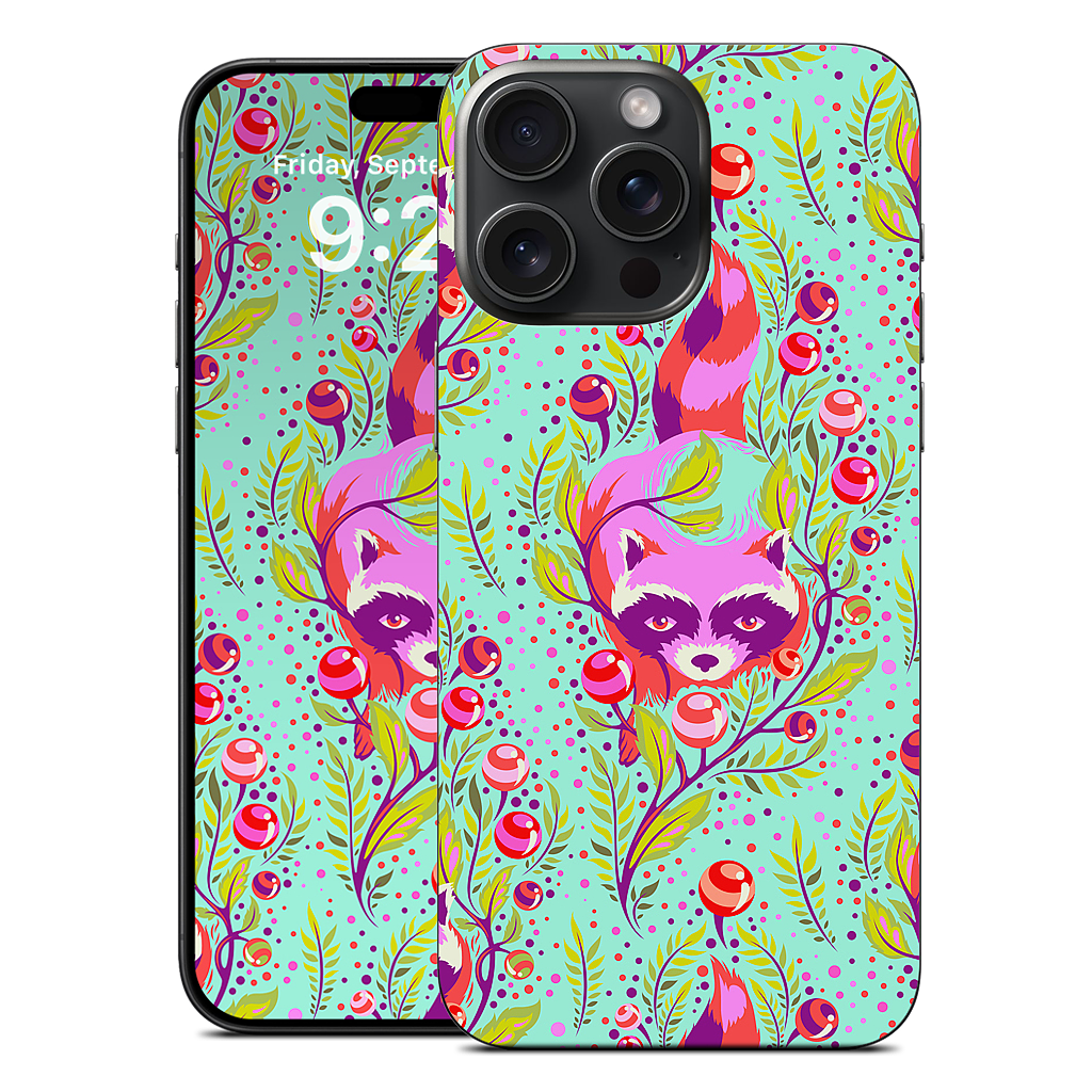 Raccoon Poppy iPhone Skin