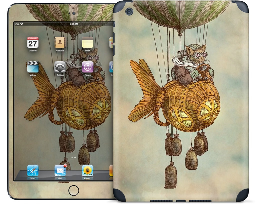 Around The World In A GoldfishFlyer iPad Skin