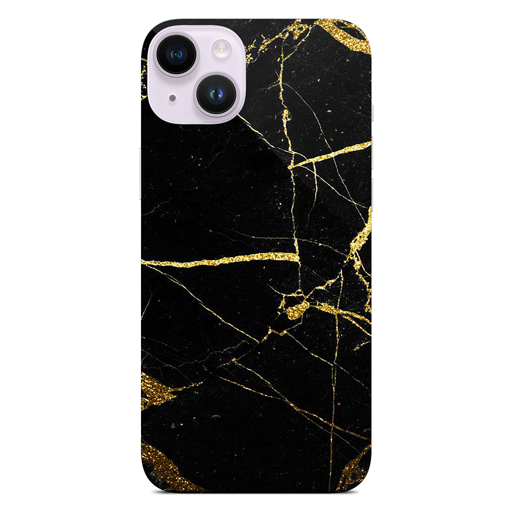 Black and Gold Marble iPhone Skin