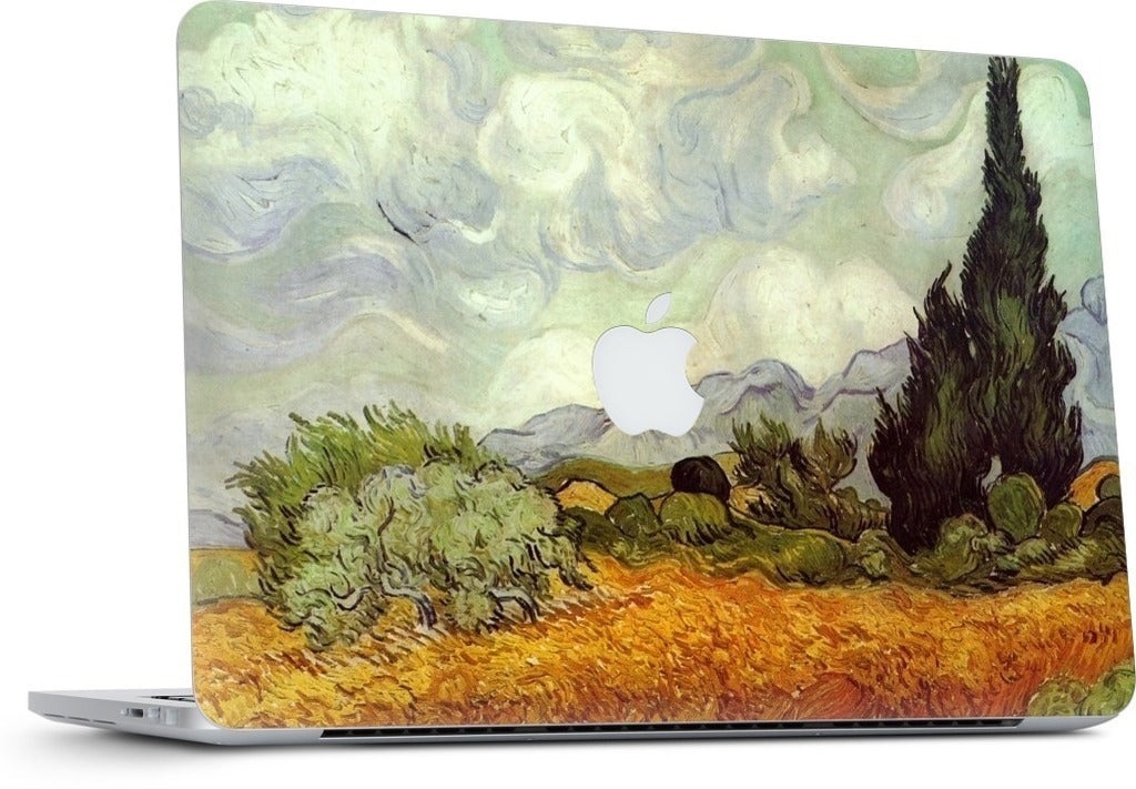 A Wheatfield with Cypresses MacBook Skin