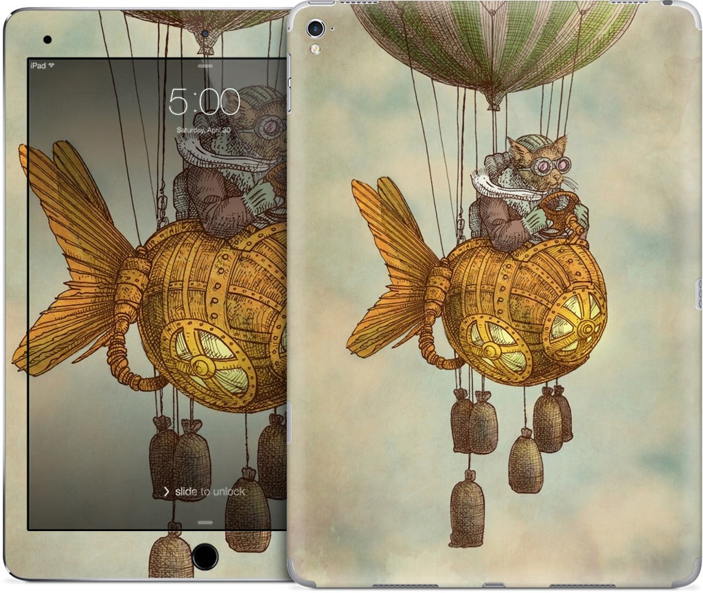 Around The World In A GoldfishFlyer iPad Skin