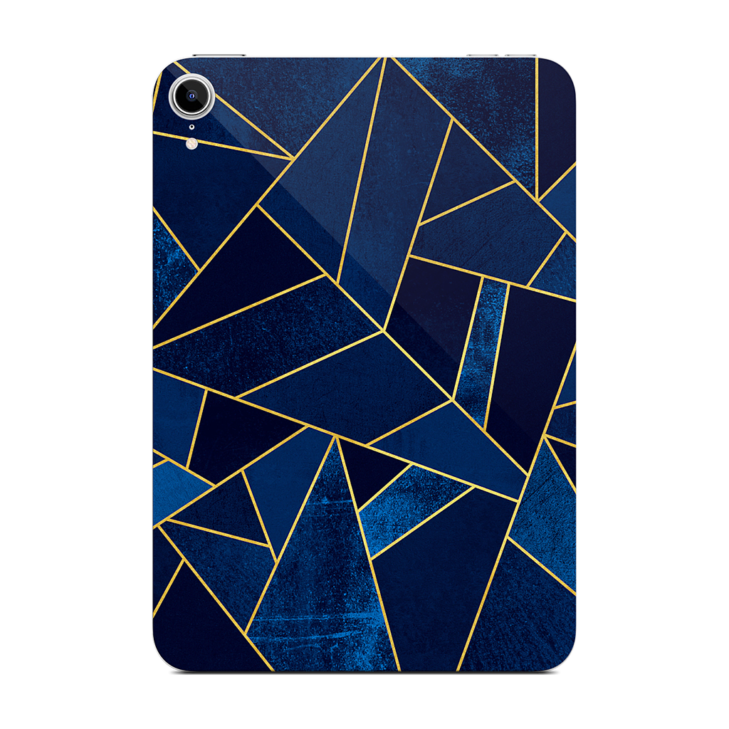 Blue Stone / Gold Lines iPad Skin