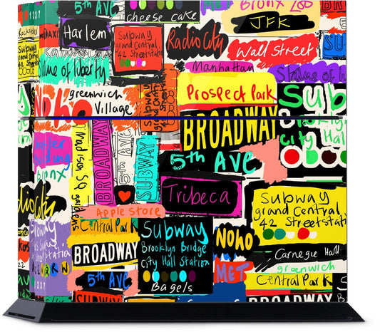 NYC Words PlayStation Skin