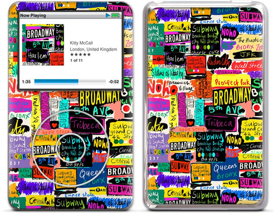 NYC Words iPod Skin