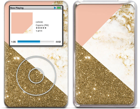 Gold Marble Collage  iPod Skin