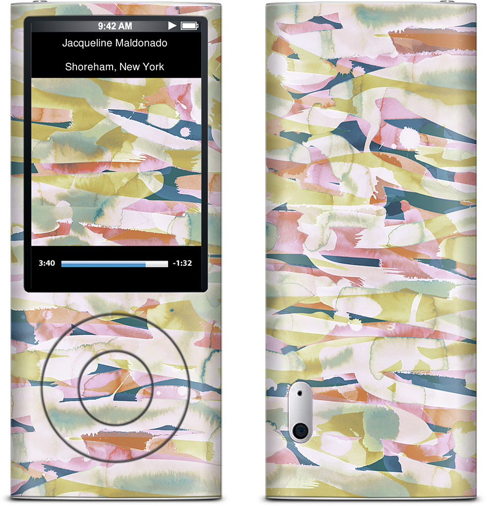 Watercolor Pastiche iPod Skin