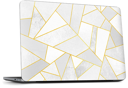 White Stone / Golden Lines Dell Laptop Skin