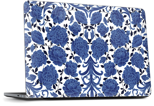 Blue flowers Dell Laptop Skin