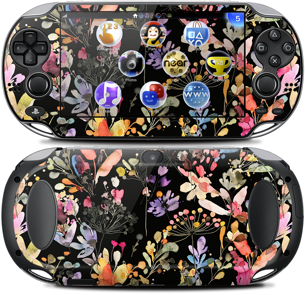 Wild Grasses (Black) PlayStation Skin